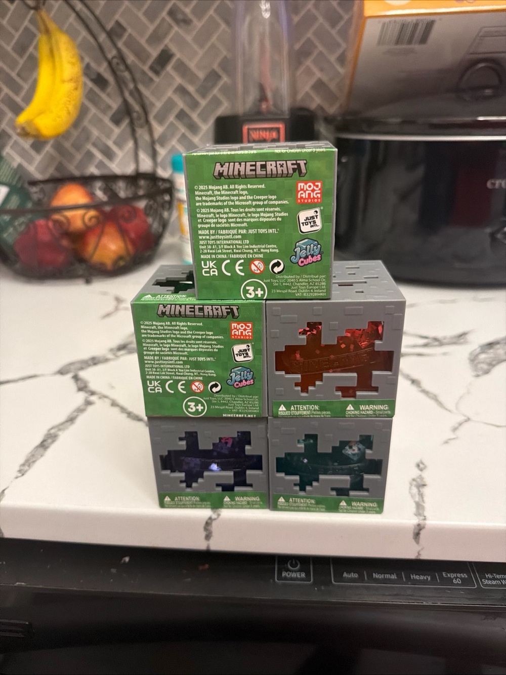 Minecraft Jelly Cubes Complete Full Set Lot of 5 TikTok VIRAL Squishy Fidget Toy